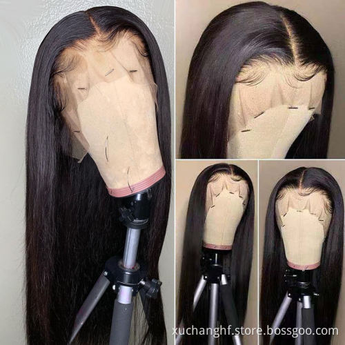 Wholesale virgin hair vendors raw remy peruvian hair lace frontal pre pluck lace wig human hair wigs straight lace wigs